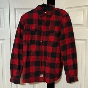 Men’s fleece lined plaid jacket size medium
